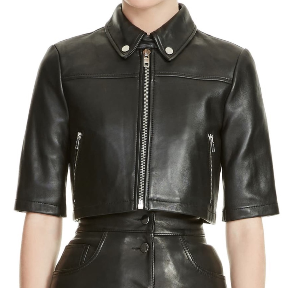 IN SEARCH OF: BRITTANY MAJE CROPPED LEATHER JACKET